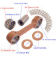 Crankshaft Connecting Rod Con Kits for Yamaha Outboard Motor 20HP 25HP 20D 25N - 6L2-11651-00 - 6L2-11650-00 - RCMA